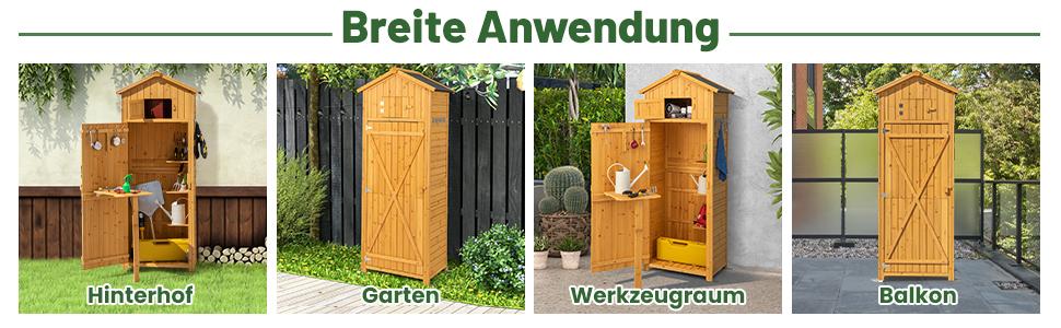 hög förvaringsbod för verandan eller innergården