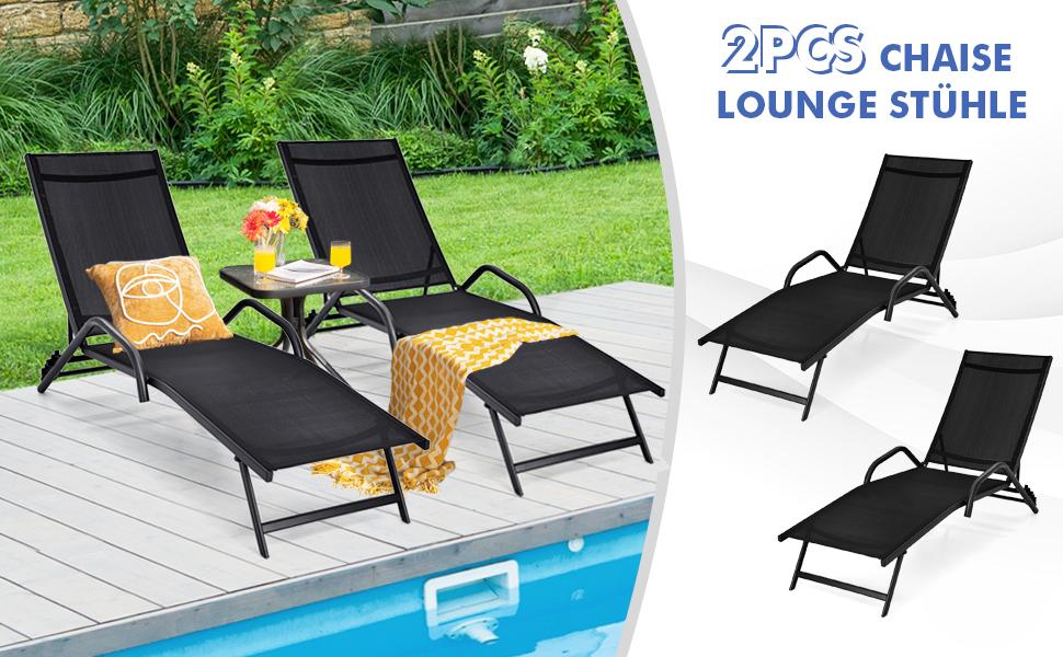 terrass lounger för utomhusbruk