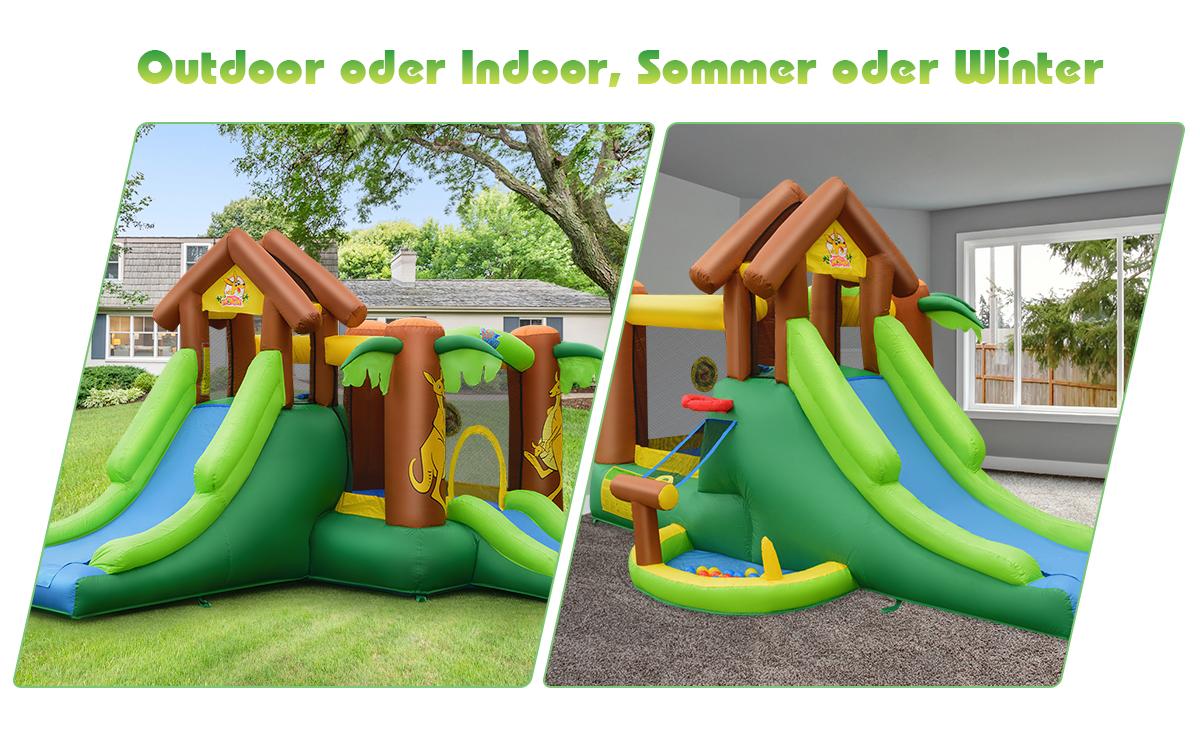 uppblåsbar hoppborg för tjejer