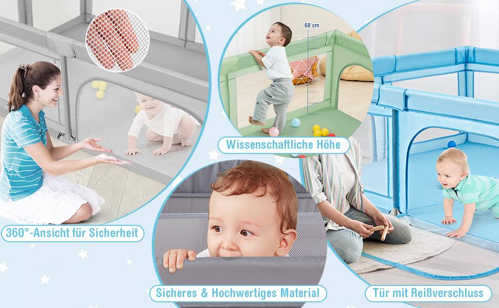 babylekplats med dragkedja